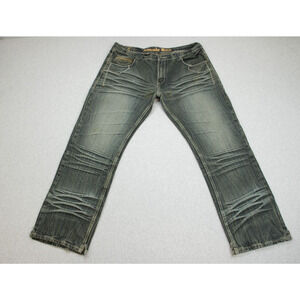 Attitude Gold Jeans Mens 42 x 32 Blue 100% Cotton Vintage
